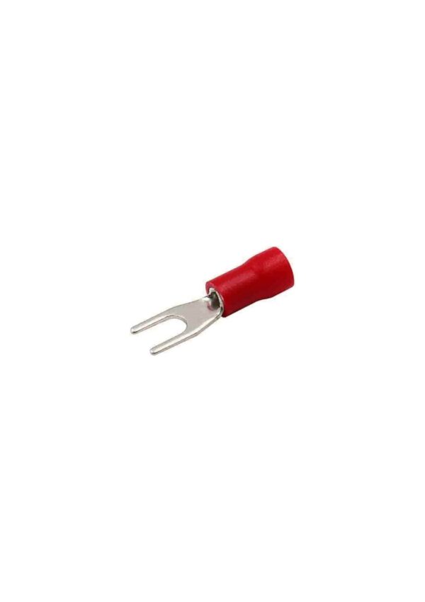 Terminal horquilla 3mm rojo [UM 100u]