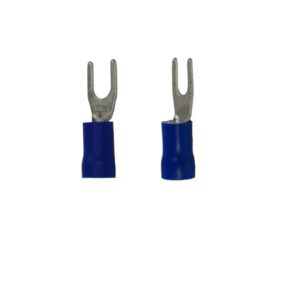 Terminal horquilla 4mm azul [UM 100u]