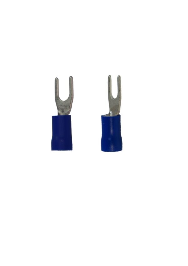 Terminal horquilla 4mm azul [UM 100u]