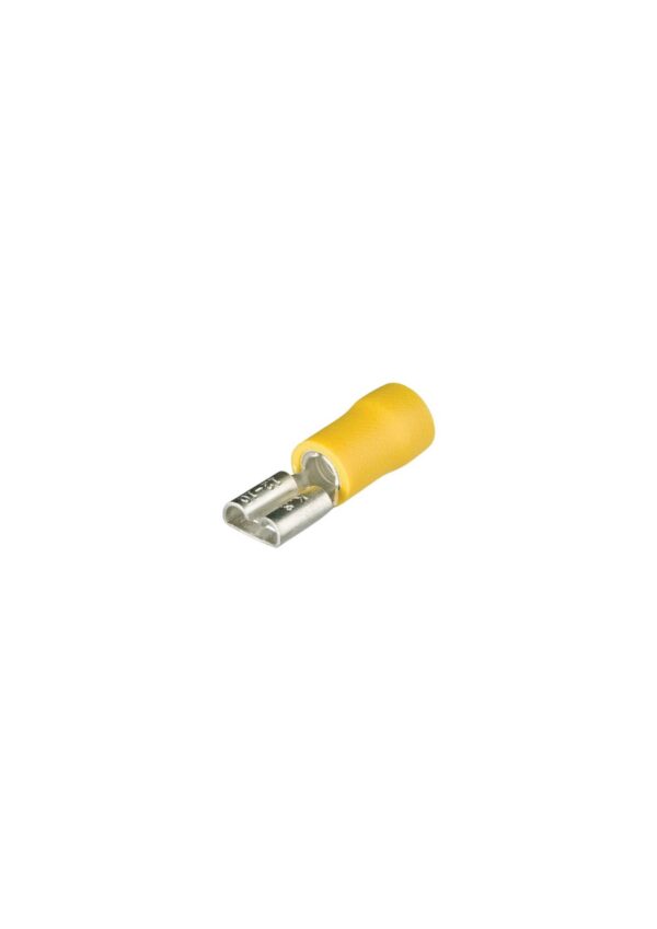 Terminal pala hembra 6.3mm amarillo [UM 100u]