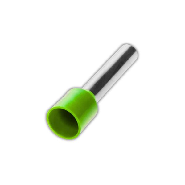 Terminal puntera hueca 6mm verde [UM 100u | 200u]