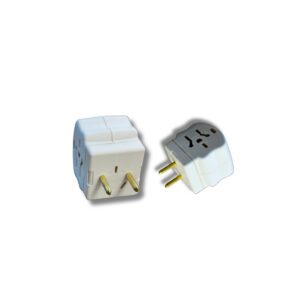 Toma multiple doble redonda blanca [UM 10u | 150u]