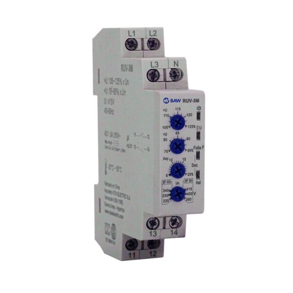 RELE DE TENSION TRIFASICO 3/4 C (ASIMETRIA 5-20%)  [UM 1u]