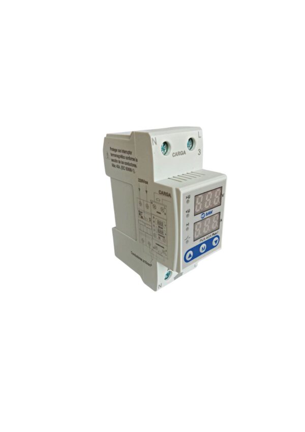 PROTECCION VOLTAMP DIGITAL MONOFASICA 40A#  [UM 1u  ]