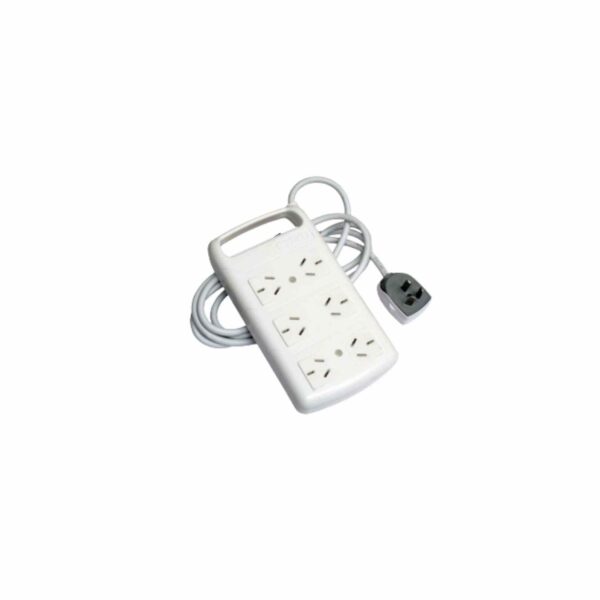 Prolongador 6t c/cable 1,5 mts blanco [UM 1]