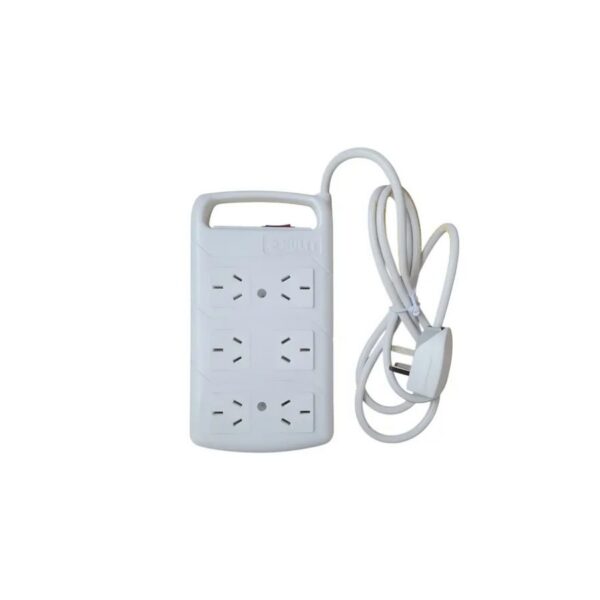 Prolongador 6t (bi) c/cable 1,5 mts blanco [UM 1]