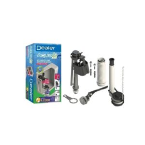 Conjunto accionamiento boton Aqua Kit 1/2" cromado lateral a codo [UM 1u | 12u]