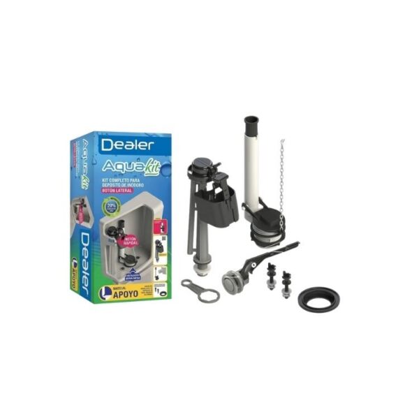 Conjunto accionamiento boton Aqua Kit 1/2″ cromado lateral a apoyo [UM 1u | 12u]