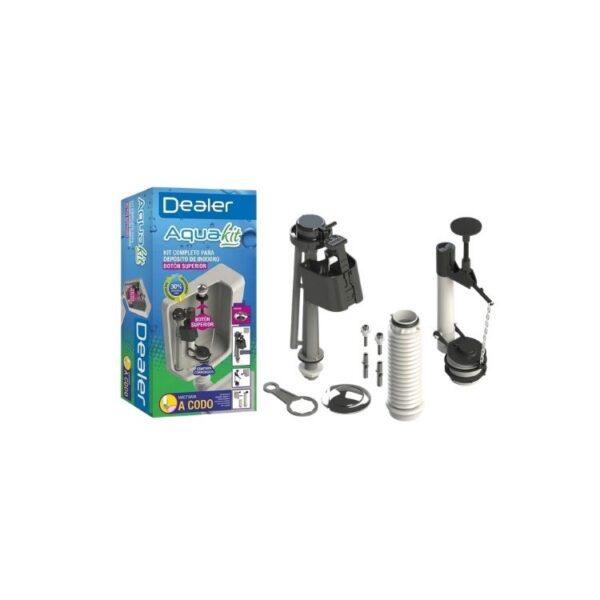 Conjunto accionamiento Aqua Kit 1/2″ superior a codo cromado  [UM 1u | 12u]