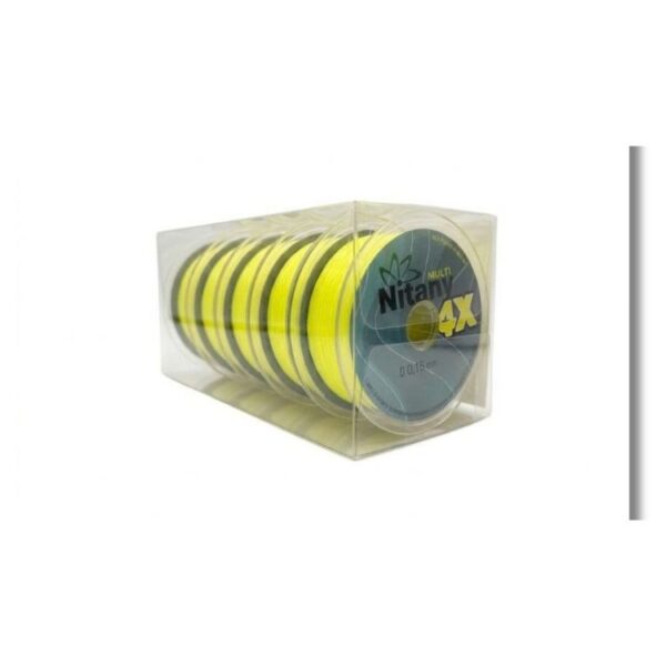 Multifilamento Nitanyl 4X p/pesca amarillo 0.16mm caja [UM 6u | 36u]