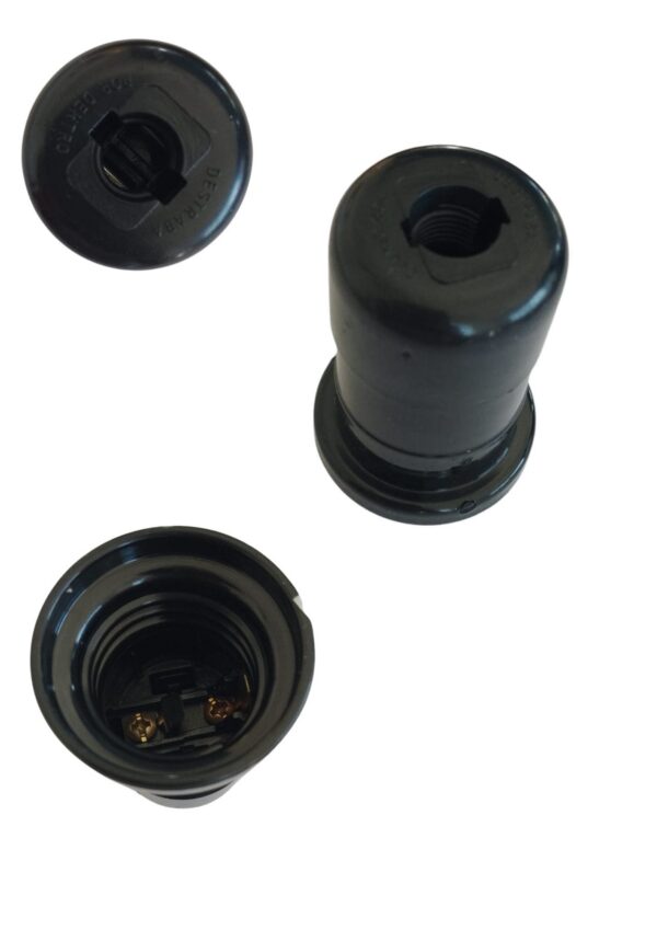 Portalamparas 2 piezas negro [UM 25u | 100u]