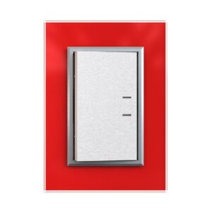 Bastidor y tapa cristal rojo  [UM 1u | 20u | 60u]