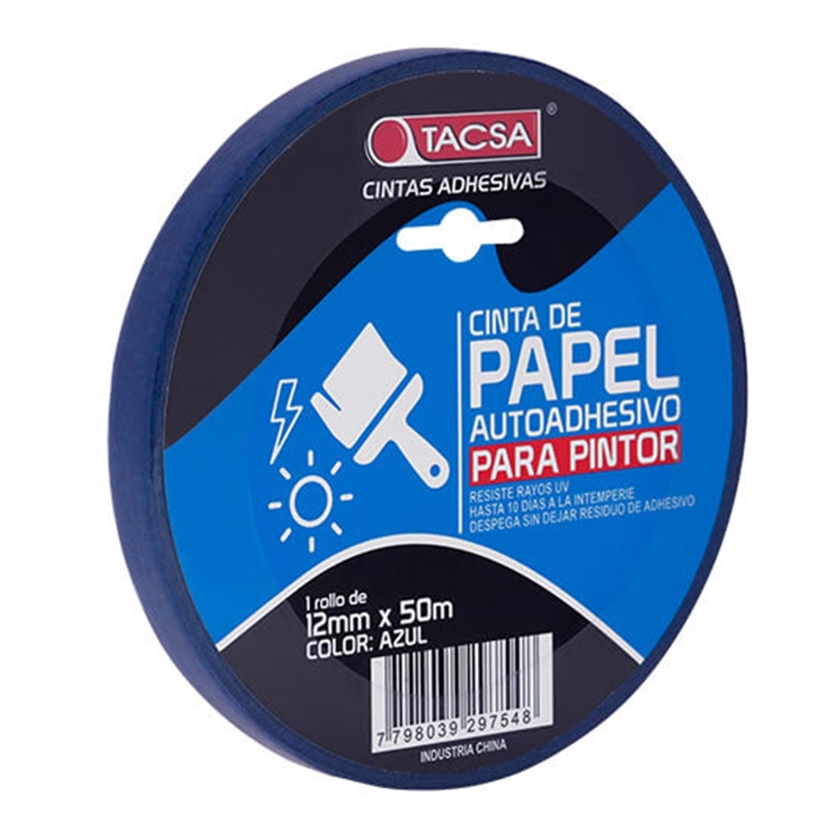 CINTA DE PAPEL AZUL TACSA 12X50 Distri Sal Distribuidor Mayorista 